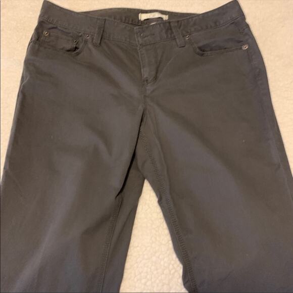 Loft Wide Leg 5 Pkt Dark Gray Pant Size 8 - Picture 5 of 8